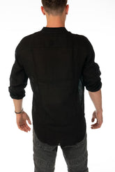 MAGLIA CAMICIA UOMO  NERO